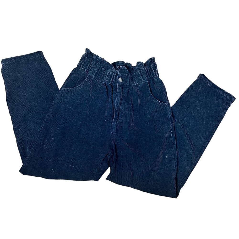 EMORY PARK Corduroy Paper Bag Waist Barrel Style Pants Trousers Size Small